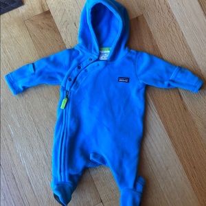 Patagonia fleece snowsuit bunting newborn baby